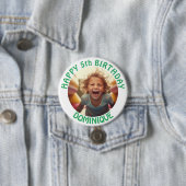 子供の誕生日フォトボタン（名前と年齢） 缶バッジ (インサイチュ)