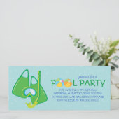 子供の誕生日プールパーティの招待状 招待状 (スタンド正面)