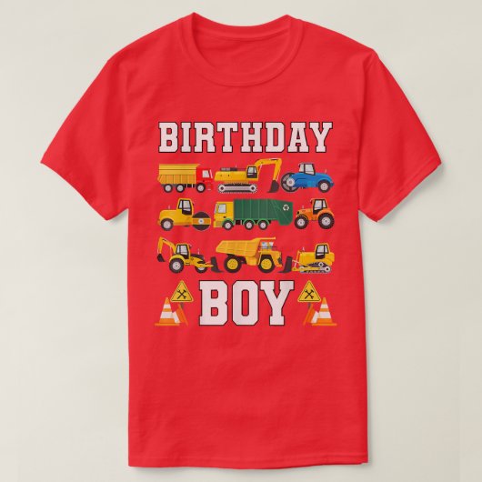 子供の誕生日ボーイおもしろい建築誕生日 Tシャツ (デザイン正面)