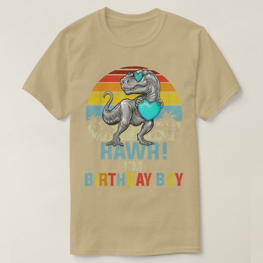 子供の誕生日ボーイディノレックスボーイズマッチング Tシャツ (デザイン正面)