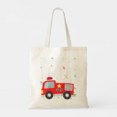 子供の誕生日ボーイ火災トラックパーティー消防士 トートバッグ (裏面)