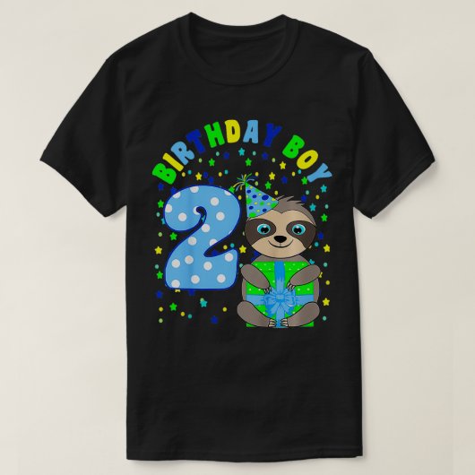 子供の誕生日ボーイ2歳2歳バースデースロッスギ Tシャツ (デザイン正面)