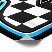 子供の誕生日ボーイ2 2第2バースデーレーシングカーFl ポスター (角)
