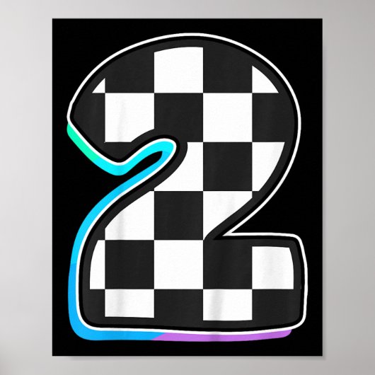 子供の誕生日ボーイ2 2第2バースデーレーシングカーFl ポスター (正面)