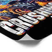 子供の誕生日モンスタートラック6歳ボーイズ6位Pa ポスター (角)