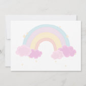 子供の誕生日ユニコーンテーマパーソナライズされた写真 招待状 (裏面)