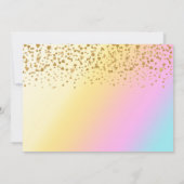 子供の誕生日ユニコーンマジカルデイベビーと写真 招待状 (裏面)