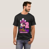子供の誕生日ユニコーン2女の子2歳誕生日 Tシャツ (正面フル)