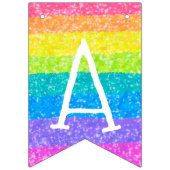 子供の誕生日レインボーパーティーバナー バンティングフラッグ (第3の旗)