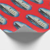 子供の誕生日レッドタパーソナライズされたイタニックラッピングパ ラッピングペーパー (角)