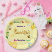 子供の誕生日レモン テーマ ペーパープレート (パーティー)