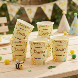 子供の誕生日レモン テーマ 紙コップ