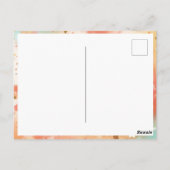 子供の誕生日写真ありがとうパステルコンフェッティ ポストカード (裏面)