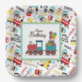 子供の誕生日列車 ペーパープレート