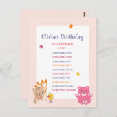 子供の誕生日宝探しゲーム ポストカード (正面/裏面)