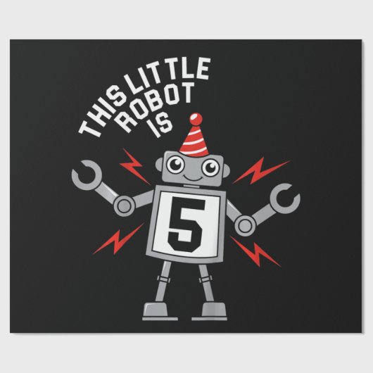 子供の誕生日少年ロボット工学衣装ギフト ラッピングペーパー (フラット)