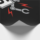 子供の誕生日少年ロボット工学衣装ギフト ラッピングペーパー (角)