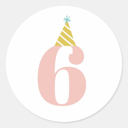 子供の誕生日年齢ステッカー ラウンドシール (正面)