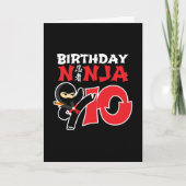 子供の誕生日忍者 - 10歳の誕生日パーティーのテーマ カード (正面)
