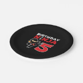 子供の誕生日忍者- 5歳パーティーテーマ ペーパープレート (アングル)