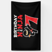 子供の誕生日忍者- 7歳パーティーテーマ 横断幕 (縦)