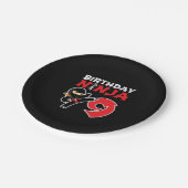 子供の誕生日忍者- 9歳パーティーテーマ ペーパープレート (アングル)