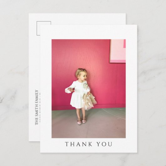 子供の誕生日感謝してい写真投稿カード インビテーションポストカード (正面/裏面)