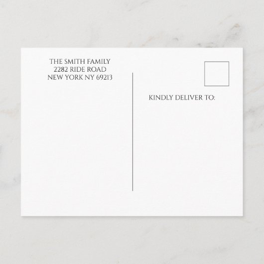 子供の誕生日感謝してい写真投稿カード インビテーションポストカード (裏面)