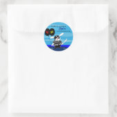 子供の誕生日感謝していYou Sticker:海賊うさぎ ラウンドシール (バッグ)