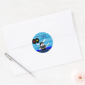 子供の誕生日感謝していYou Sticker:海賊うさぎ ラウンドシール (封筒)