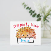 子供の誕生日招待状はがき インビテーションポストカード (スタンド正面)