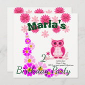 子供の誕生日招待状カード 招待状 (正面/裏面)