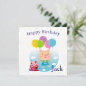 子供の誕生日招待状カード 招待状 (スタンド正面)