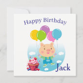 子供の誕生日招待状カード 招待状 (正面)