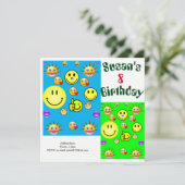 子供の誕生日招待状カード 招待状 (スタンド正面)