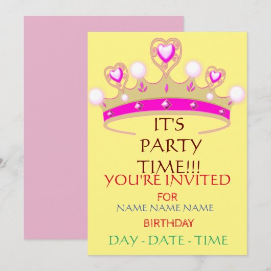 子供の誕生日招待状コレクション 招待状 (正面/裏面)