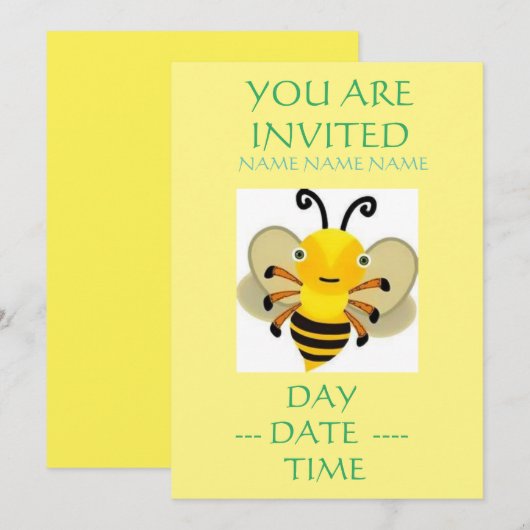 子供の誕生日招待状セット 招待状 (正面/裏面)