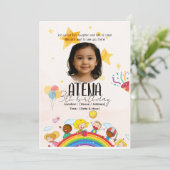 子供の誕生日招待状パーソナライズされた- 5x7カード 招待状 (スタンド正面)