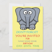 子供の誕生日招待状群 招待状 (正面)