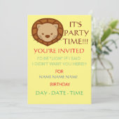 子供の誕生日招待状群 招待状 (スタンド正面)