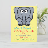 子供の誕生日招待状群 招待状 (スタンド正面)