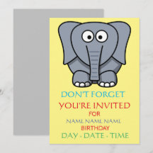 子供の誕生日招待状群