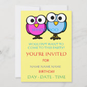 子供の誕生日招待状群 招待状 (正面)