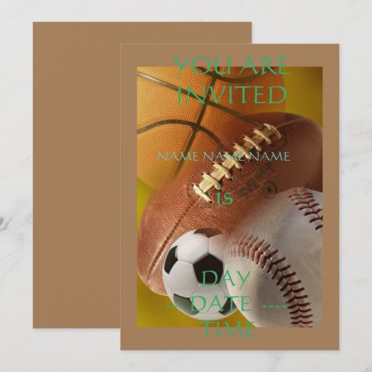 子供の誕生日招待状群 招待状 (正面/裏面)