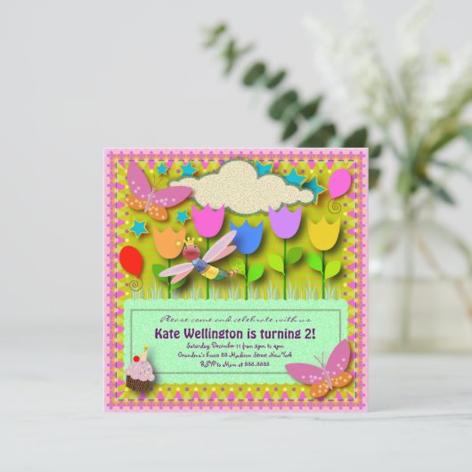 子供の誕生日招待状057:裏庭 招待状 (スタンド正面)