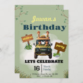 子供の誕生日招待状、カスタムパーティーデザイン 招待状 (正面/裏面)