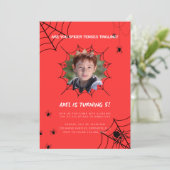 子供の誕生日招待状 – スパイディテーマ 招待状 (スタンド正面)