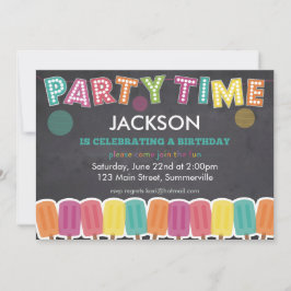 子供の誕生日招待状-パーティー時間 招待状