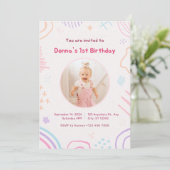 子供の誕生日招待状 招待状 (スタンド正面)