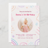 子供の誕生日招待状 招待状 (正面/裏面)